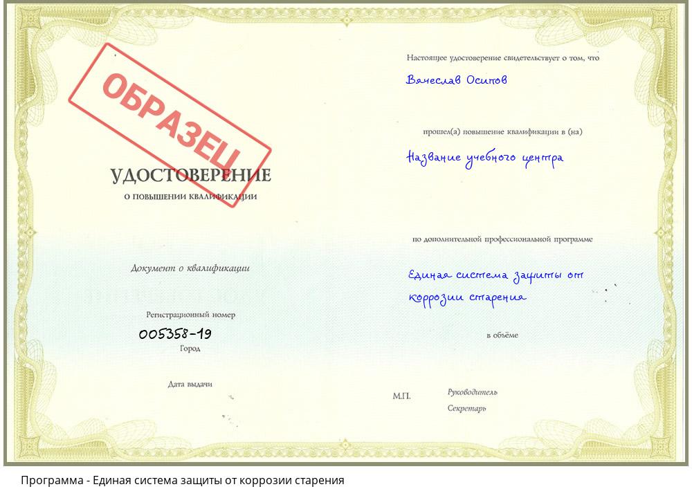 Единая система защиты от коррозии старения Комсомольск-на-Амуре