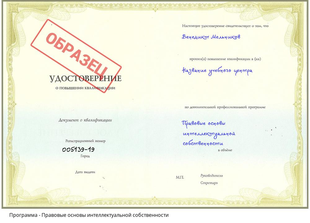 Правовые основы интеллектуальной собственности Комсомольск-на-Амуре