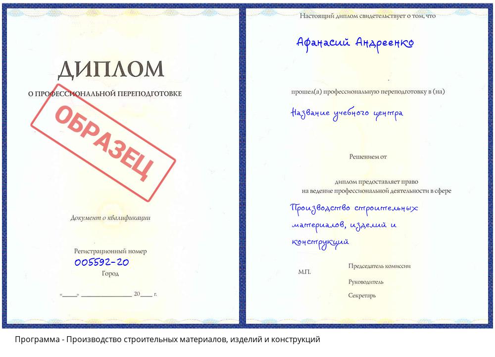 Производство строительных материалов, изделий и конструкций Комсомольск-на-Амуре