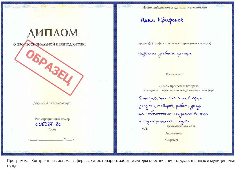 Контрактная система в сфере закупок товаров, работ, услуг для обеспечения государственных и муниципальных нужд Комсомольск-на-Амуре